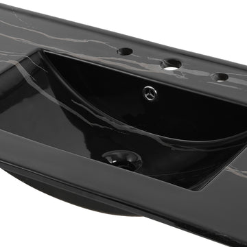 Ancillary 3-Hole 20 in. W x 18.25 in. D Classic Contemporary Rectangular Ceramic Single Sink Basin Vanity Top
